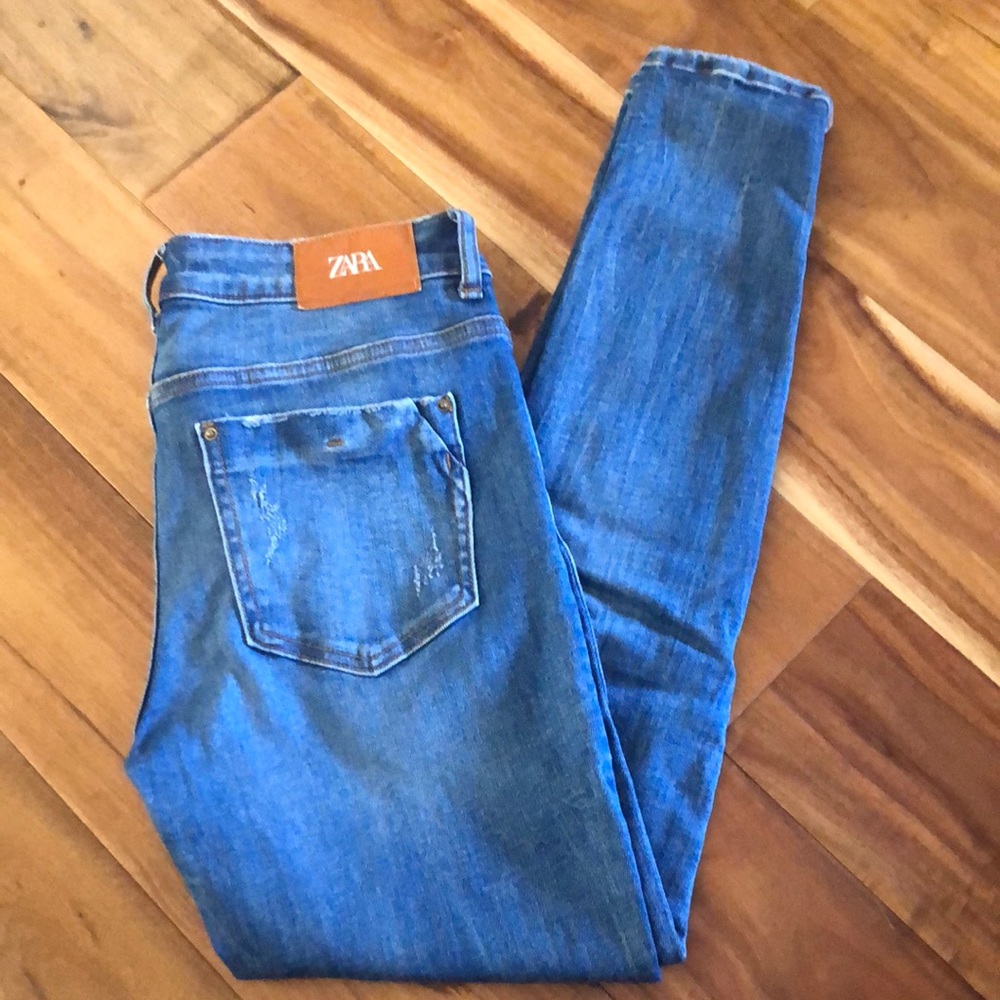 Zara Distressed Denim Jeans